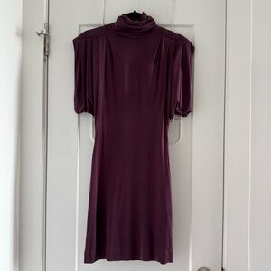 Elizabeth and James burgundy maroon silk stretch jersey dress - size Small (S)